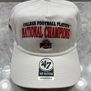 Ohio State Buckeyes '47 College Football 2024 National Champions Rope White Hat